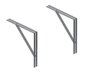 CONJUNTO DE SUPORTES DE PAREDE ÂNGULO L 608 x 608