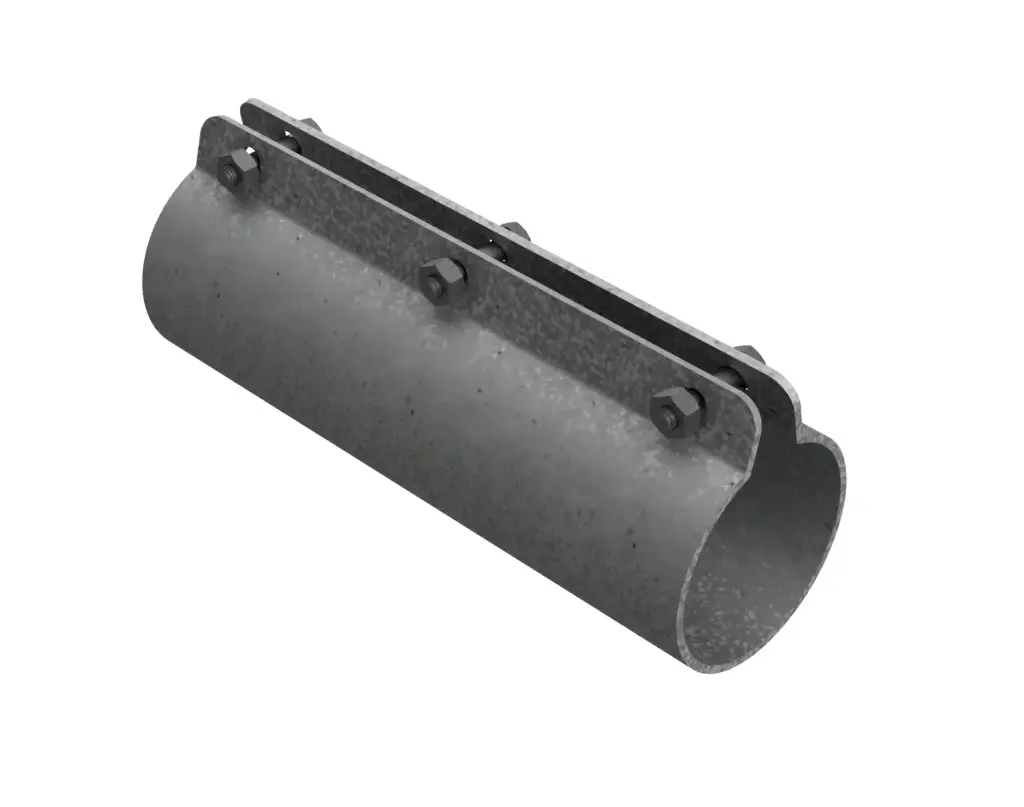 Pipe connecting clamp for 60 mm pipe, L=200