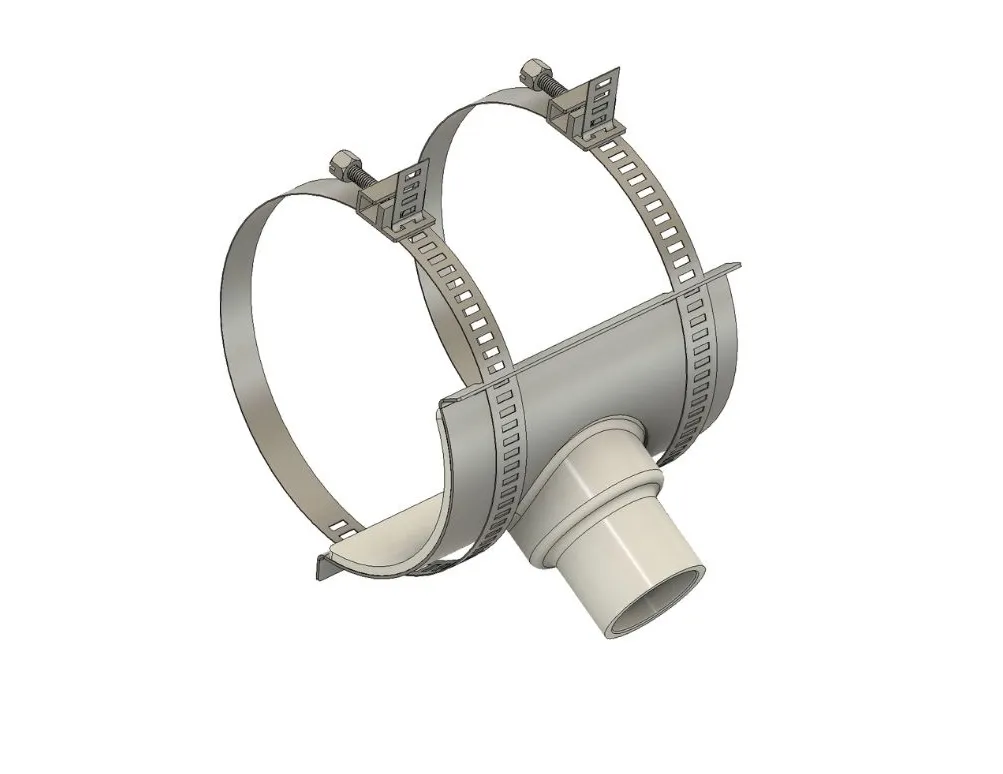 Sensor holder boom for 160 mm pipe