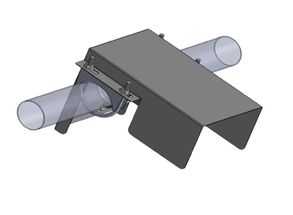 Regenschutz für Sensor, T60 Rohr, Edelstahl